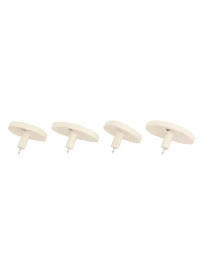 Atmosphera 4-Piece Karen Organic Elegant Decorative Hooks Ivory 4.6 x 6.2 x 9.8 cm 203550
